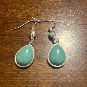 Turquoise and silver earrings